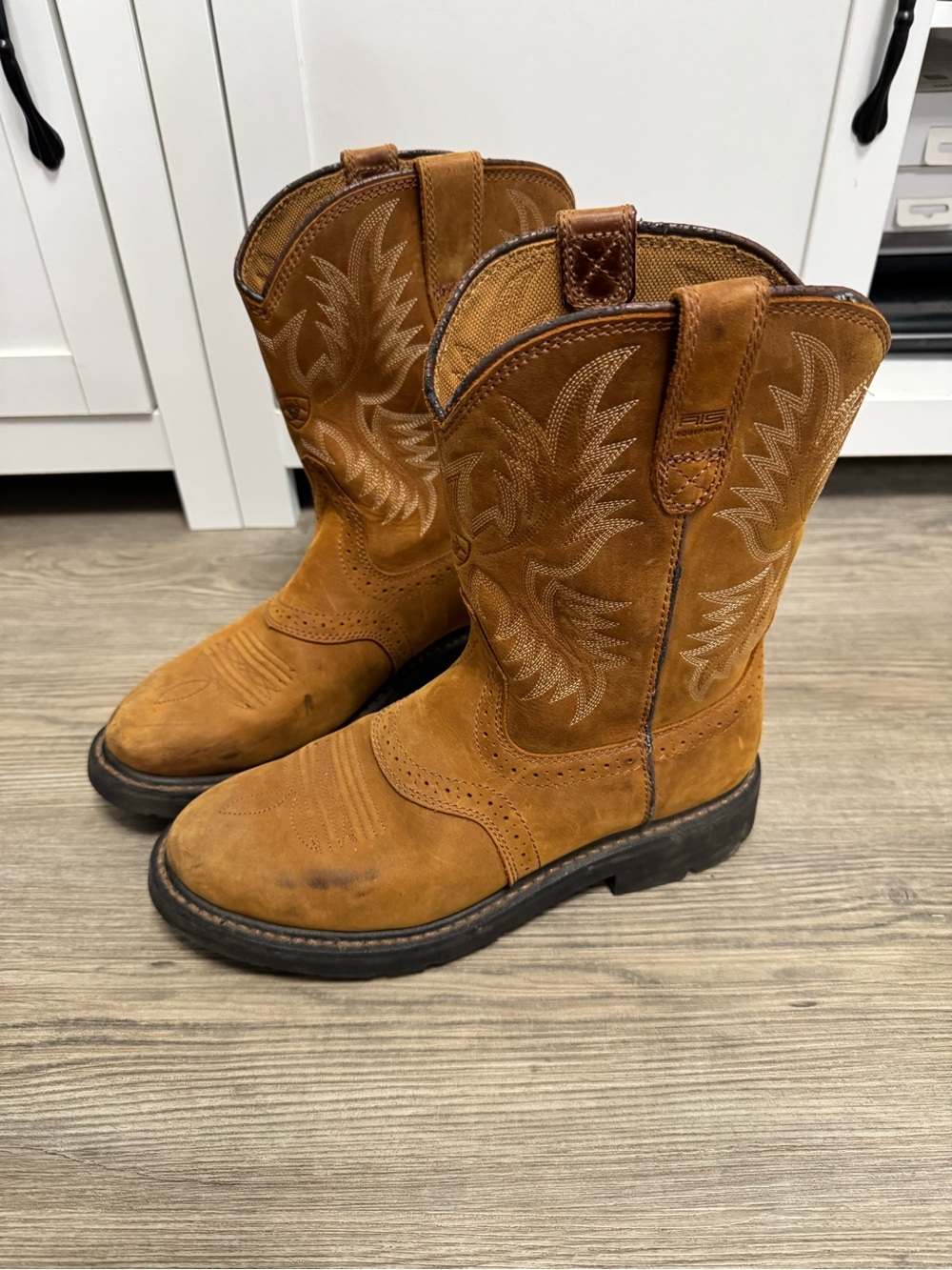 Ariat Sierra Work Boots Men’s Soft Toe Pull-On Boots Size 8.5D Brown